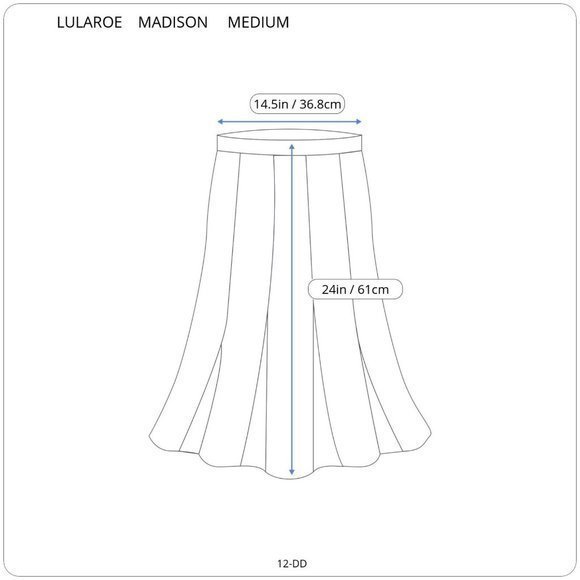 LuLaRoe Madison A-Line Pleated Skirt Orange Yellow Black M Medium - Picture 3 of 12